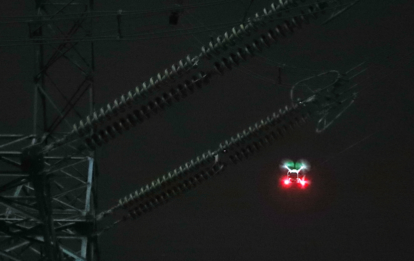 莆田供电 无人机开展自主夜巡