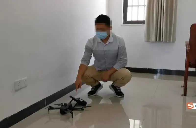 湖南湘西一男子在高铁站违规升放无人机 被罚款500元